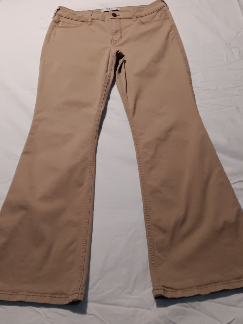 Women's Hollister Beige Wide-Leg Flare Jeans